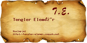 Tengler Elemér névjegykártya